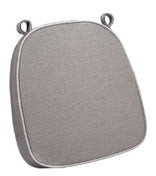 Gray with Silver Piping 2.5" Thick Chair Cushion - World's Best Cushions