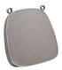 Chivari Gray with Silver Piping 2.5" Thick Chair Cushion - World's Best Cushions CUSHBST-GRS-AX-T