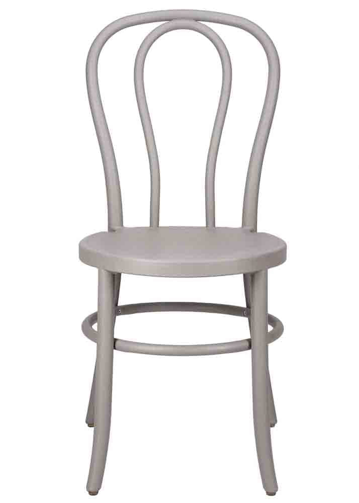 Chivari Cloudy Gray Resin Bentwood Festive Chair CBFRGY-ZG-T