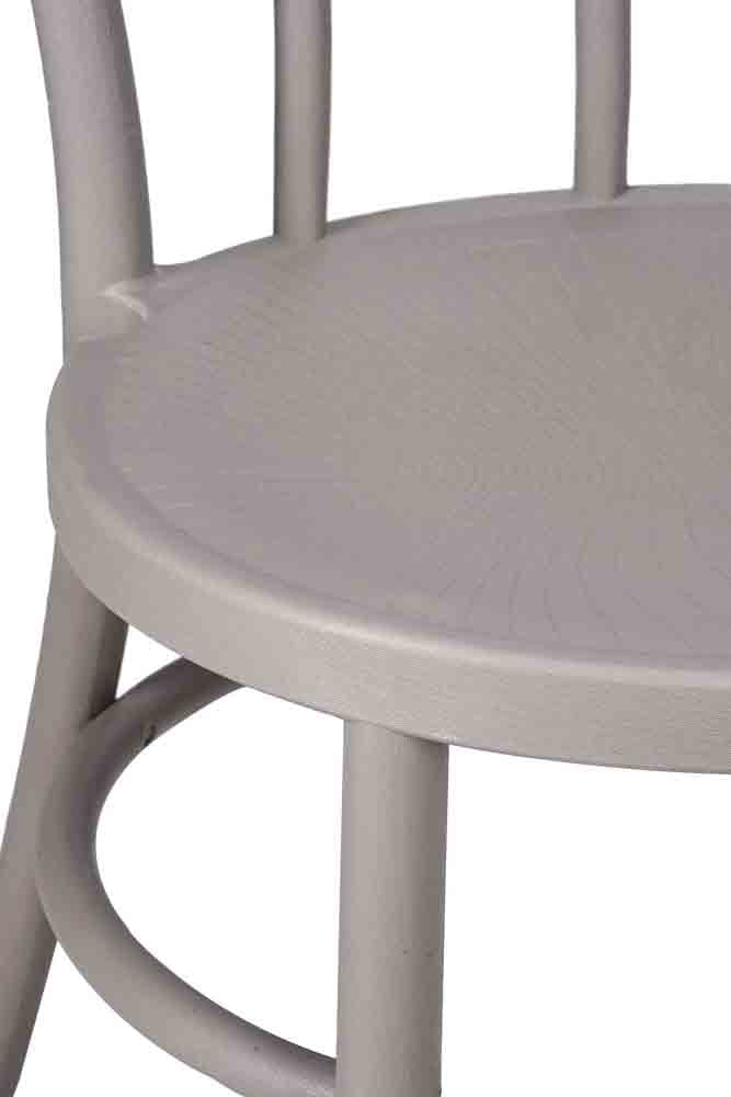 Chivari Cloudy Gray Resin Bentwood Festive Chair CBFRGY-ZG-T