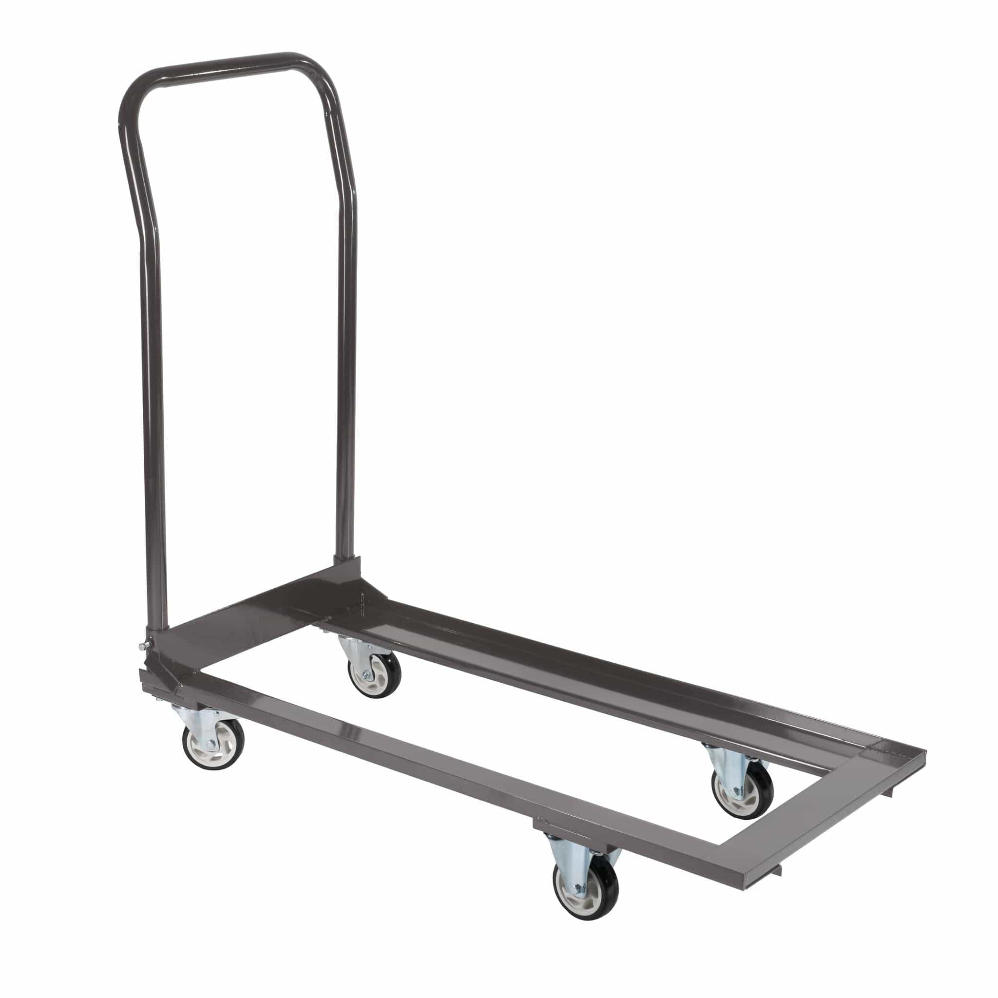 Chivari Gray Steel Folding Chair Cart for Poly & Resin Folding Chairs - up to 25 chairs CART100G-AX-T