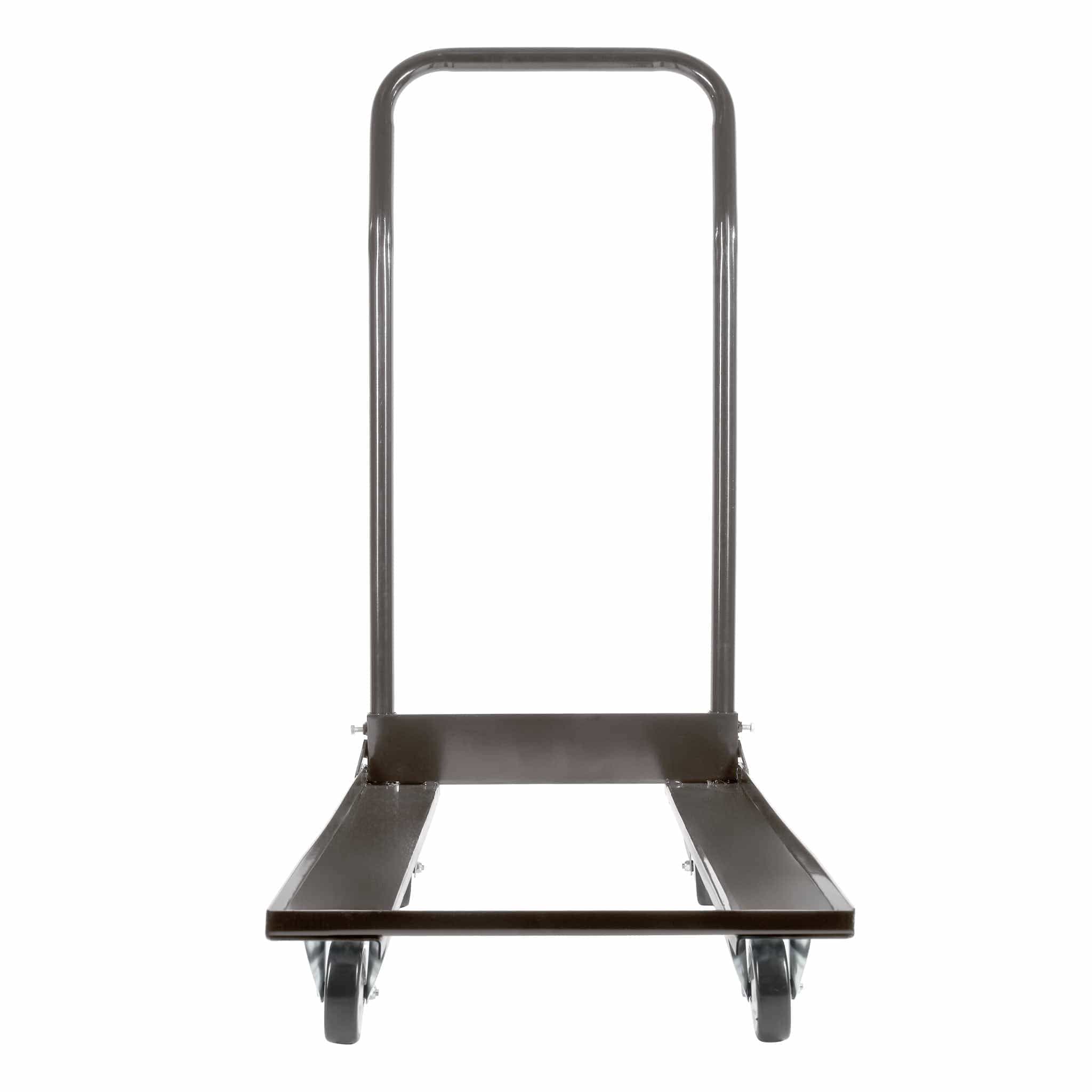 Chivari Gray Steel Folding Chair Cart for Poly & Resin Folding Chairs - up to 25 chairs CART100G-AX-T