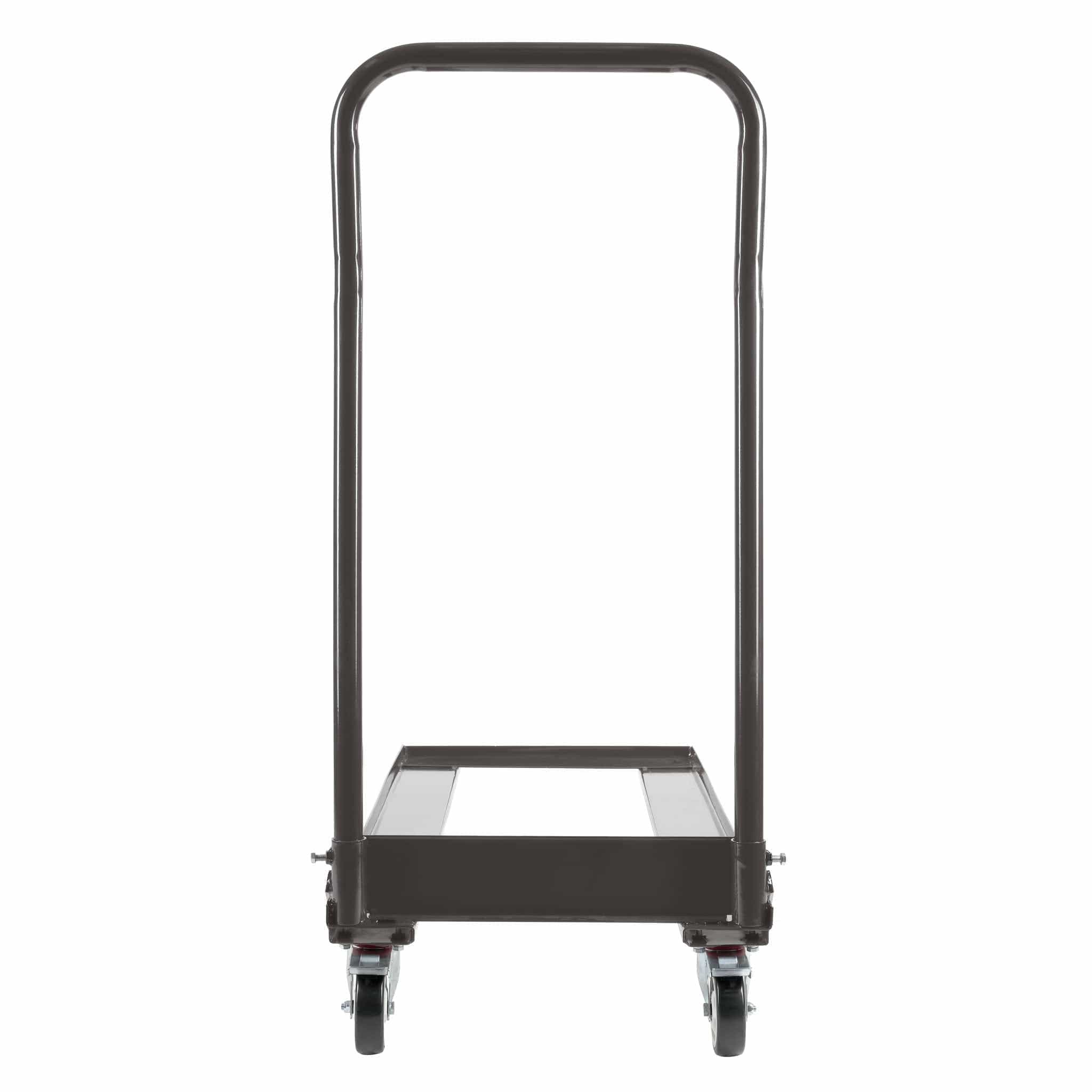 Chivari Gray Steel Folding Chair Cart for Poly & Resin Folding Chairs - up to 25 chairs CART100G-AX-T