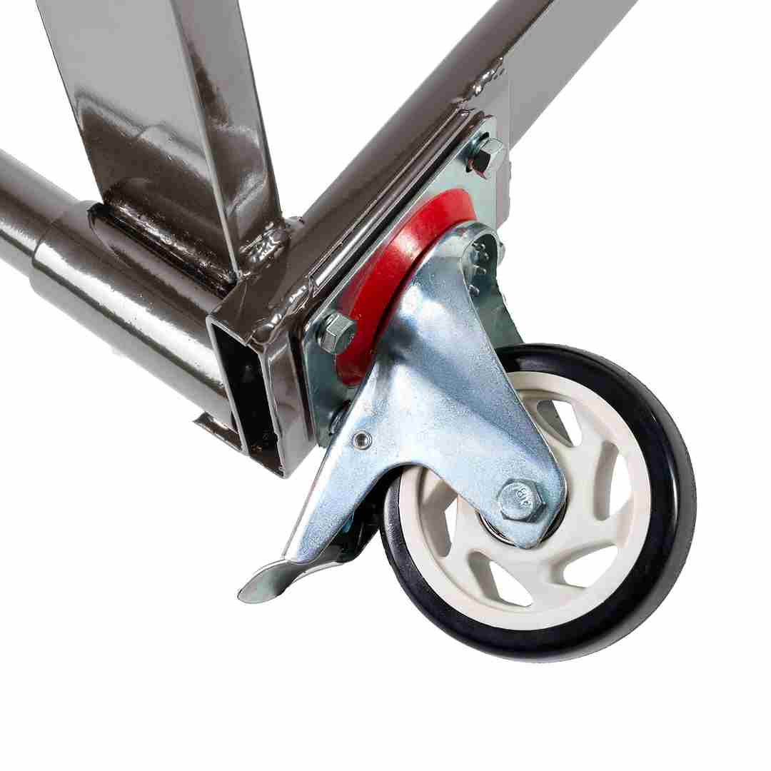 Chivari Gray Steel Folding Chair Cart for Poly & Resin Folding Chairs - up to 25 chairs CART100G-AX-T