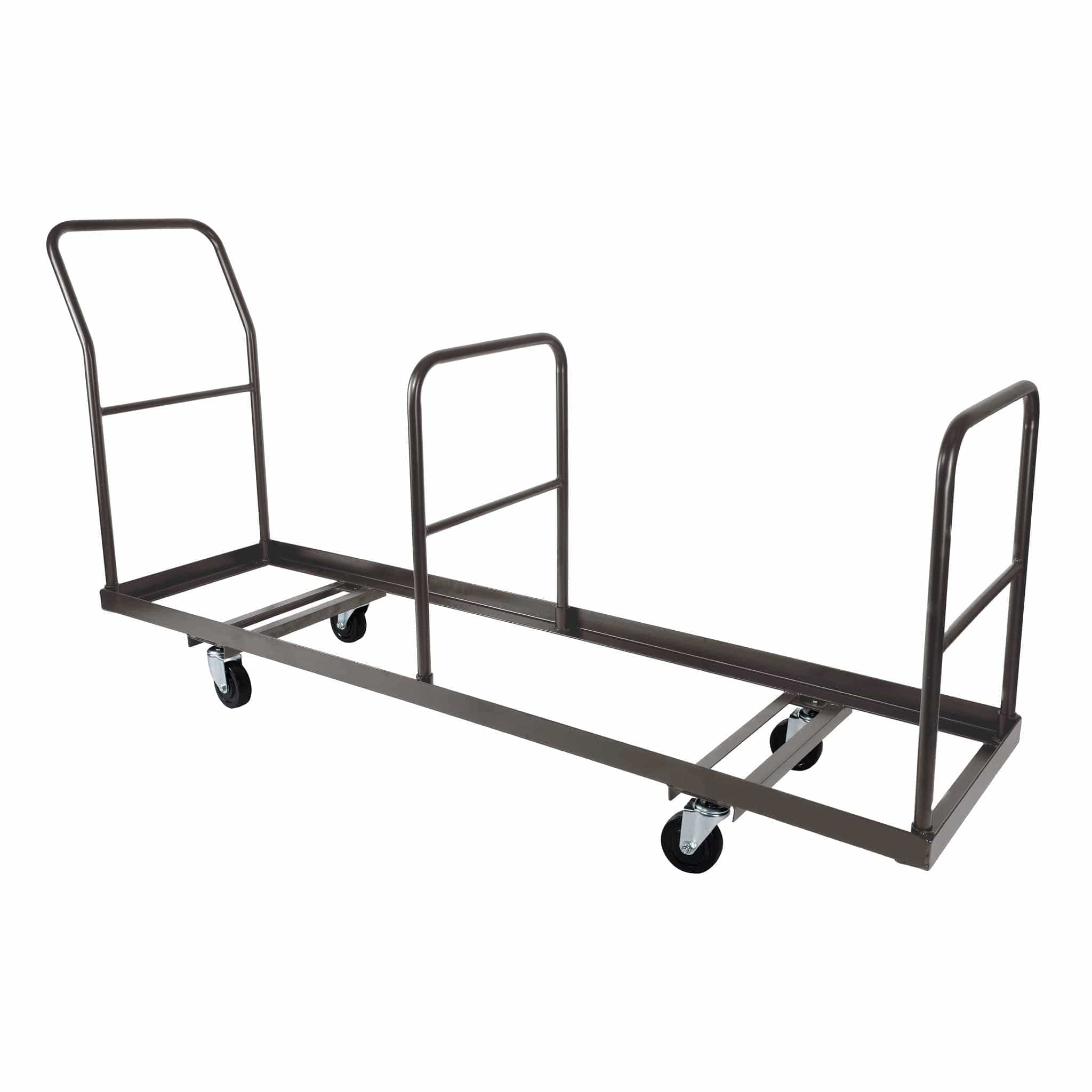 Chivari Gray Extra Large Steel Folding Chair Cart for Poly Resin Bamboo and Wood Folding Chairs - up to 50 chairs CART111G-AX-T