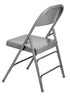 Chivari 100 Gray Metal Folding Chairs + 12 Plastic Round Table Kit CFMGR-100-12RD-KT
