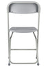Chivari 100 Pack Gray Plastic Folding Chair and 12 60" (5 Foot) Round Plastic Folding Table CFPG-100PLS60-KT