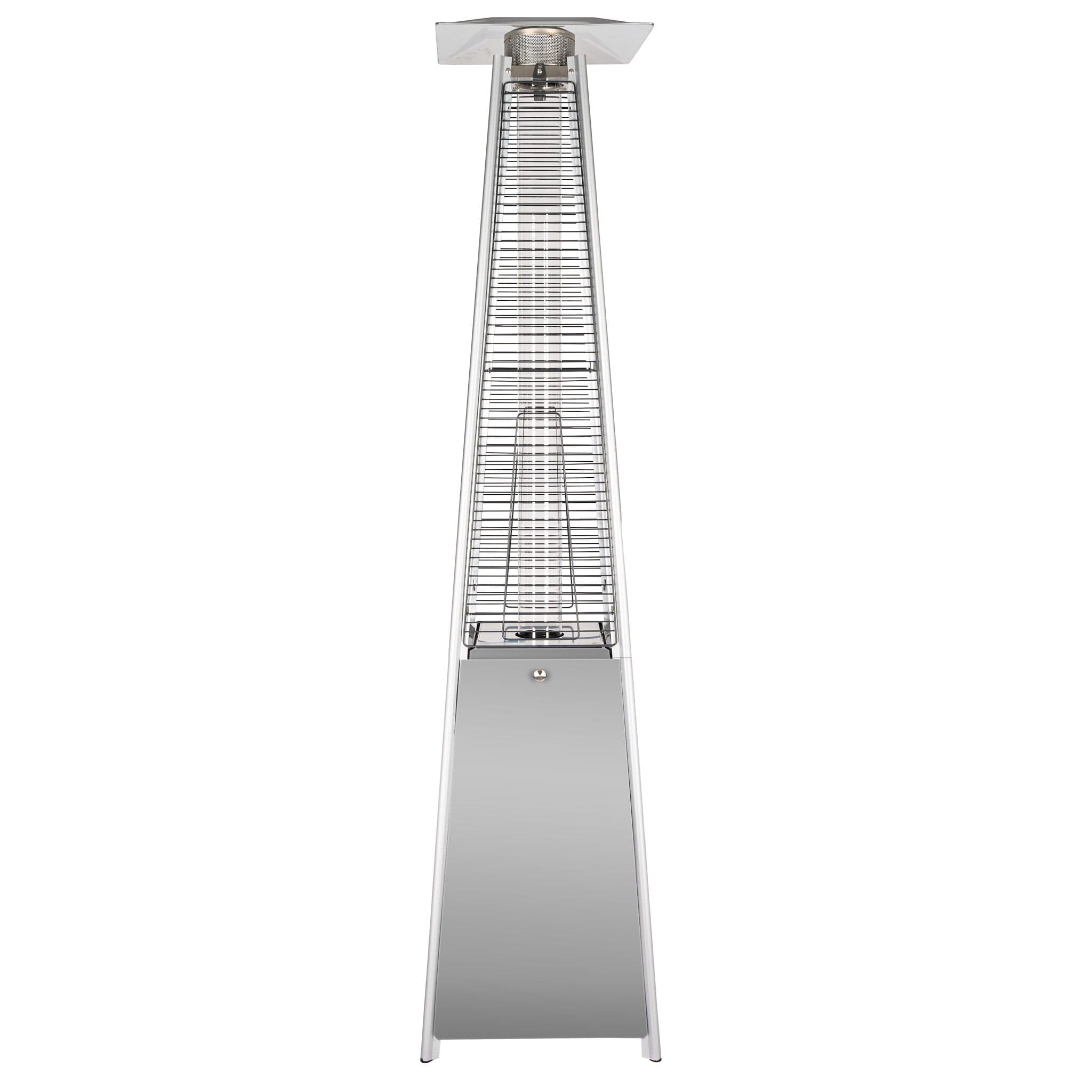 Chivari Gray Propane Pyramid Patio Heater 43000 BTU with Cover HEAT-PYR43KBTU-GRY