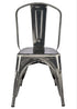 Chivari GunMetal Gray Hi Gloss Tolix Style Metal Chair CTMGU-AX-T