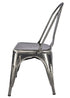 Chivari GunMetal Gray Hi Gloss Tolix Style Metal Chair CTMGU-AX-T