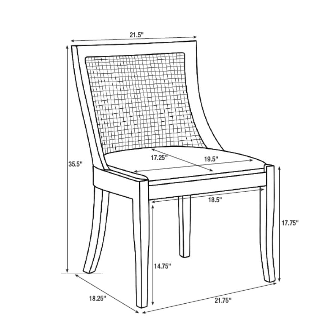 Chivari Antique Washed Hampton Chair with White Fabric Cushion CHWRF-WHIF-KT