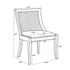 Chivari Antique Washed Hampton Chair with White Fabric Cushion CHWRF-WHIF-KT