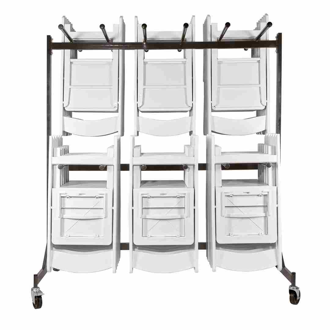 Chivari Hanging Chair Cart for Poly, Resin, Metal and Bamboo Folding Chairs - up to 120 chairs CART101G-AX-T