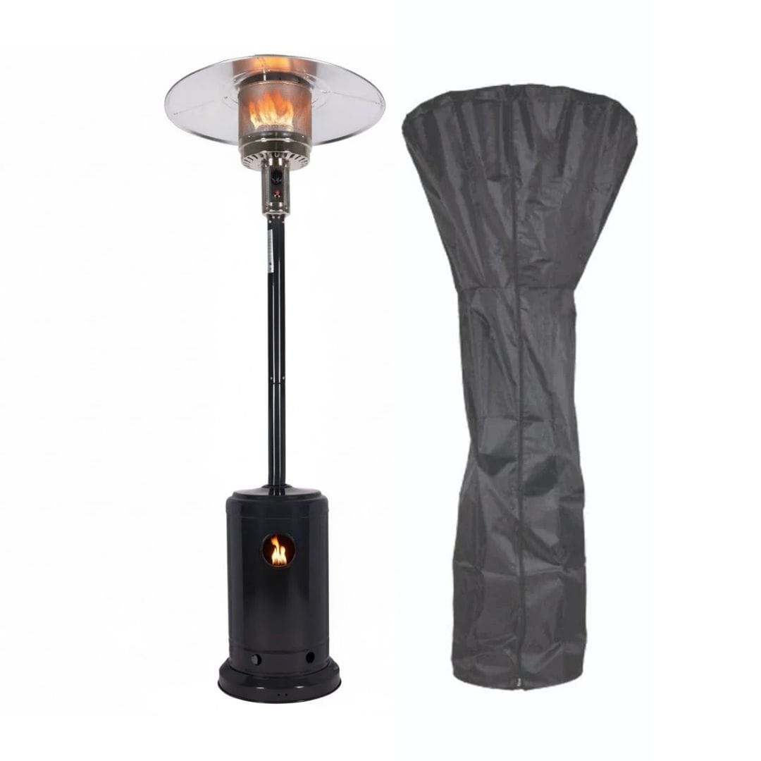 Chivari Black Propane Standing Patio Outdoor Heater 41000 BTU HEAT-PAT41KBTU-BLK
