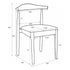 Chivari Black Wood Horn Chair with White Vinyl Cushion CHWBL-SHVWH-KT