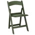 Chivari Hunter Green with Matching Seat Resin Steel Skeleton Folding Chair CFRHGB-ST-A