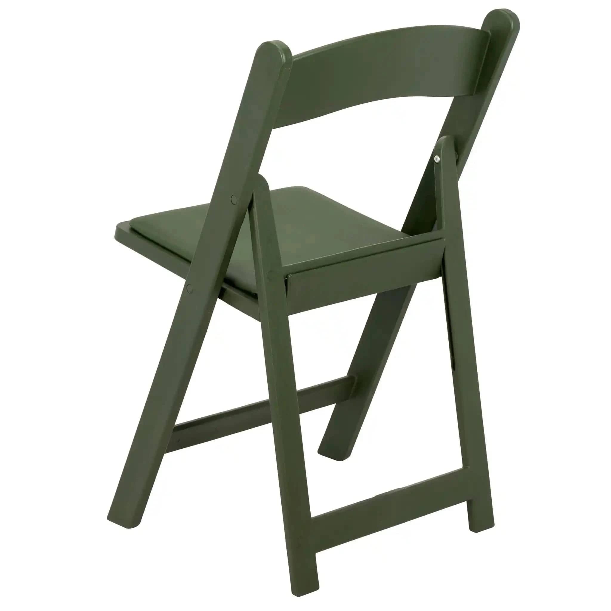 Chivari Hunter Green with Matching Seat Resin Steel Skeleton Folding Chair CFRHGB-ST-A