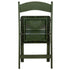 Chivari Hunter Green with Matching Seat Resin Steel Skeleton Folding Chair CFRHGB-ST-A