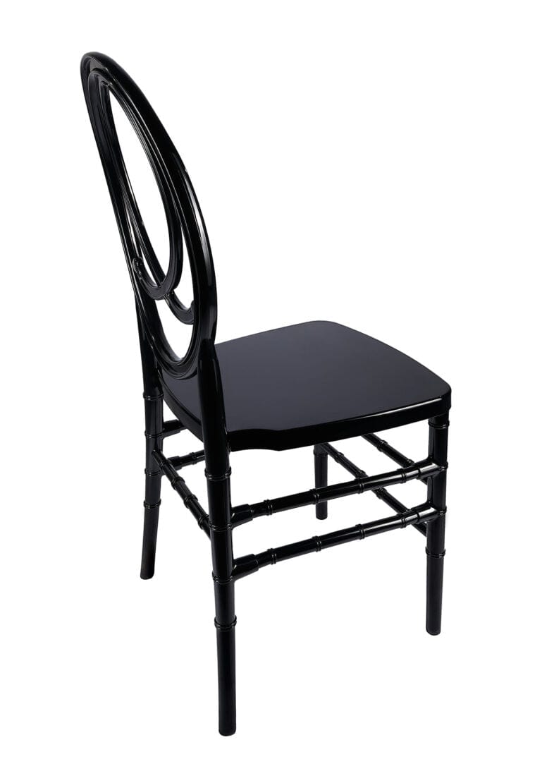 Chivari Black ToughResin™ Infinity Chair - 4 Pack - Some Assembly Required CIRB-U-ZG-T-4