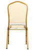Chivari Ivory Vinyl Gold Frame Crown Back Banquet Chair CQCVI-ZF-T