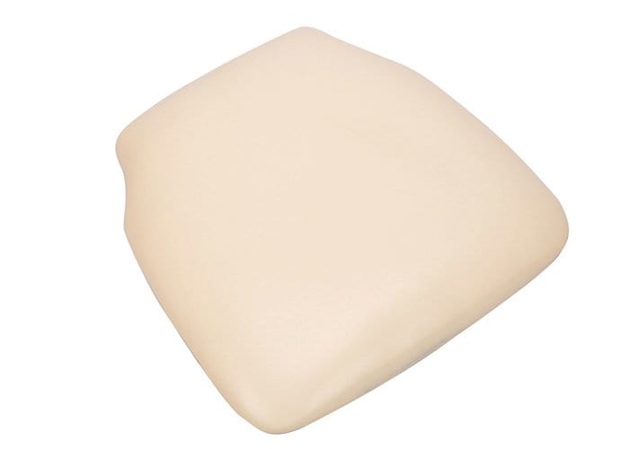 Chivari Ivory 1.75" Thick Vinyl Panel Chiavari Chair Cushion CUSHPANVINIVY-PVC-CONT-AX-T