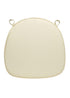 Chivari Ivory Fabric 2" Thick Cross Back Cushion CUSHXSTRAP-IVY-AX-T