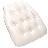 White 1.75" Thick Vinyl Tufted Panel Chiavari Chair Cushion