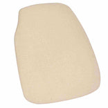 Ivory 1.75" Thick Fabric Panel Back Chiavari Chair Cushion and SlipNot™ Technology
