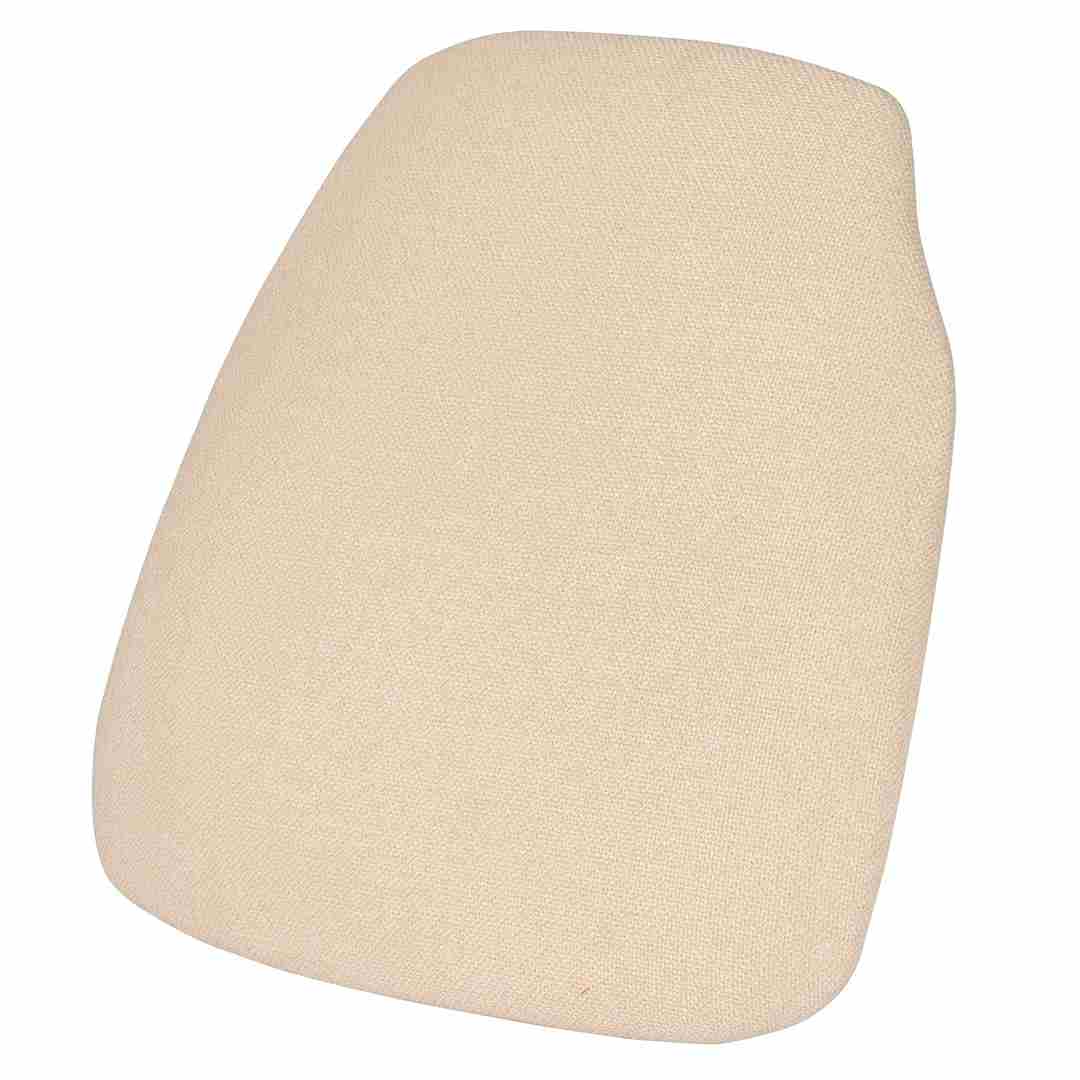 Chivari Ivory 1.75" Thick Fabric Panel Back Chiavari Chair Cushion and SlipNot™ Technology CUSHPANFAB-IVY-A