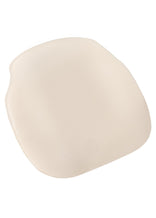 Large Ivory Vinyl 1.75" Thick Cross Back Cushion