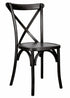 Black ToughWood Cross Back Chair by Chivari CXWB-AX-T