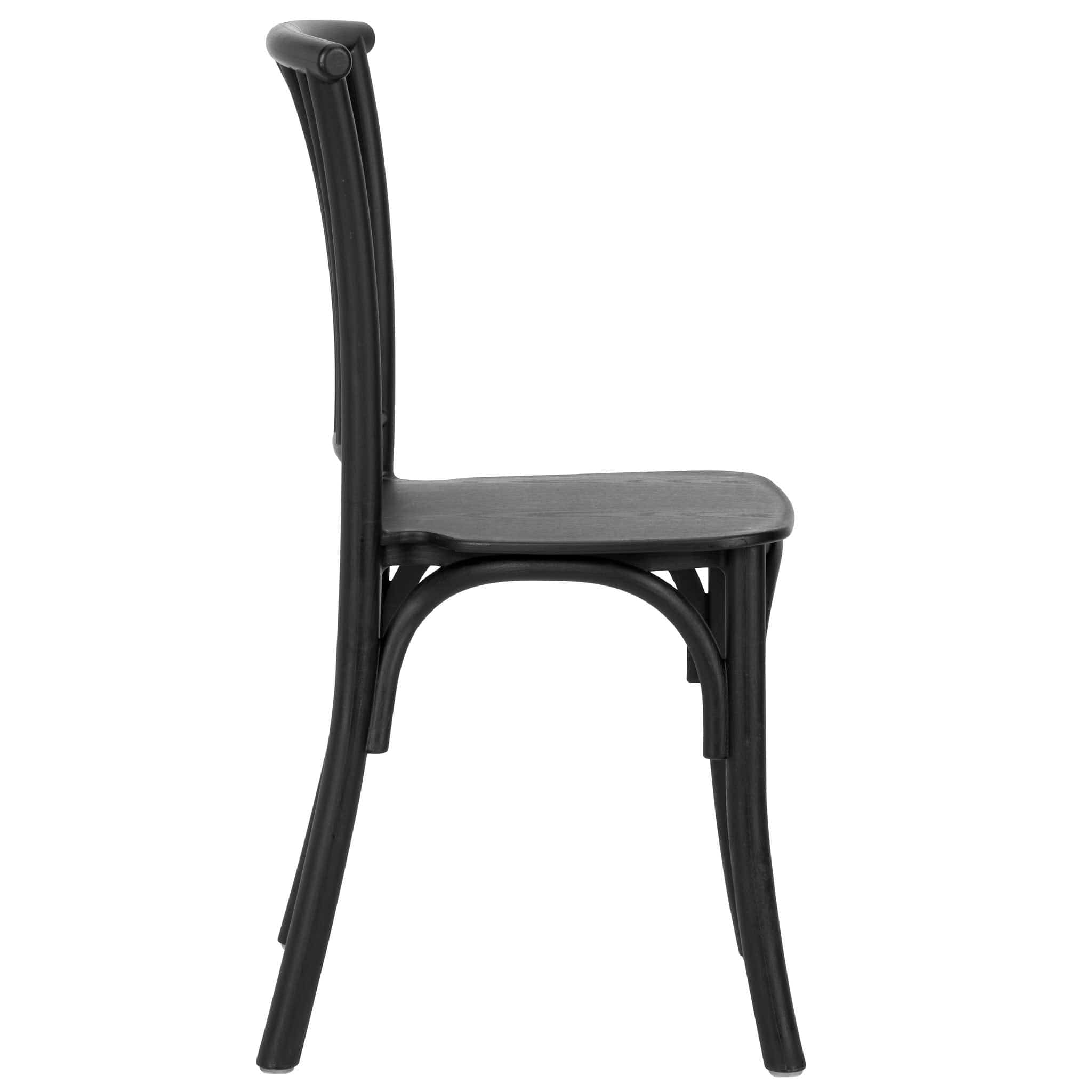 Chivari Kids Matte Black ToughResin™ Willow Chair CWRB-KID-ZG-T