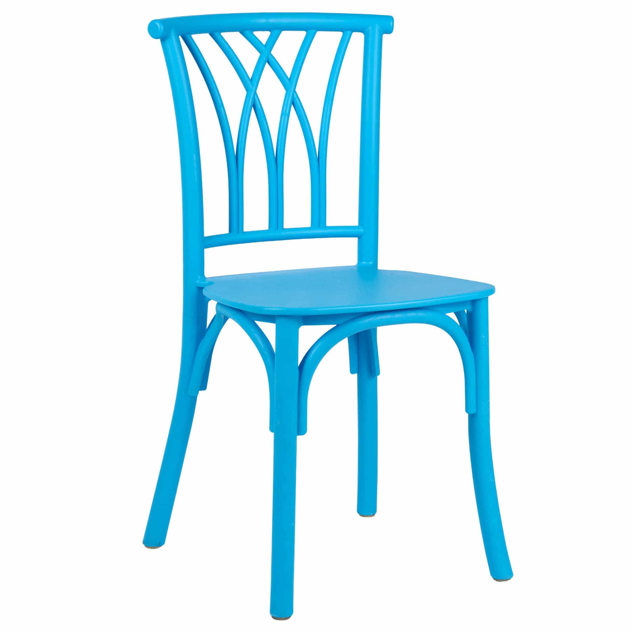 Chivari Kids Blue ToughResin™ Willow Chair CWRBLU-KID-ZG-T