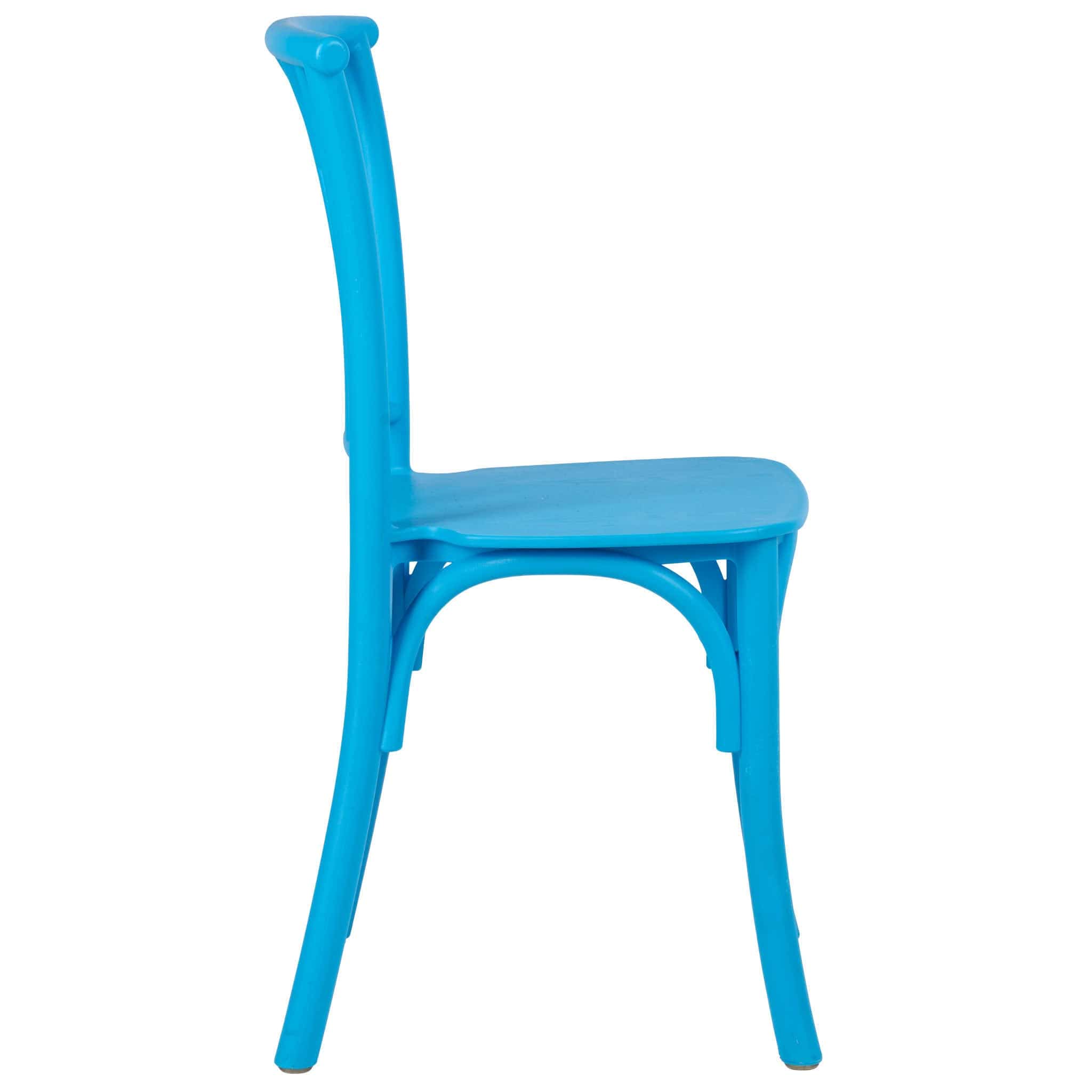 Chivari Kids Blue ToughResin™ Willow Chair CWRBLU-KID-ZG-T