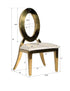 Chivari Kids Gold Frame Stainless Steel O Chair with White Vinyl Cushion COSSG-KID-AX-T