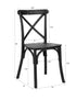Chivari Kids Black ToughResin™ WoodGrain Cross Back Chair CXRB-KID-ZG-T