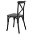 Chivari Kids Black ToughResin™ WoodGrain Cross Back Chair CXRB-KID-ZG-T