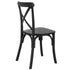 Chivari Kids Black ToughResin™ WoodGrain Cross Back Chair CXRB-KID-ZG-T