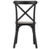 Chivari Kids Black ToughResin™ WoodGrain Cross Back Chair CXRB-KID-ZG-T