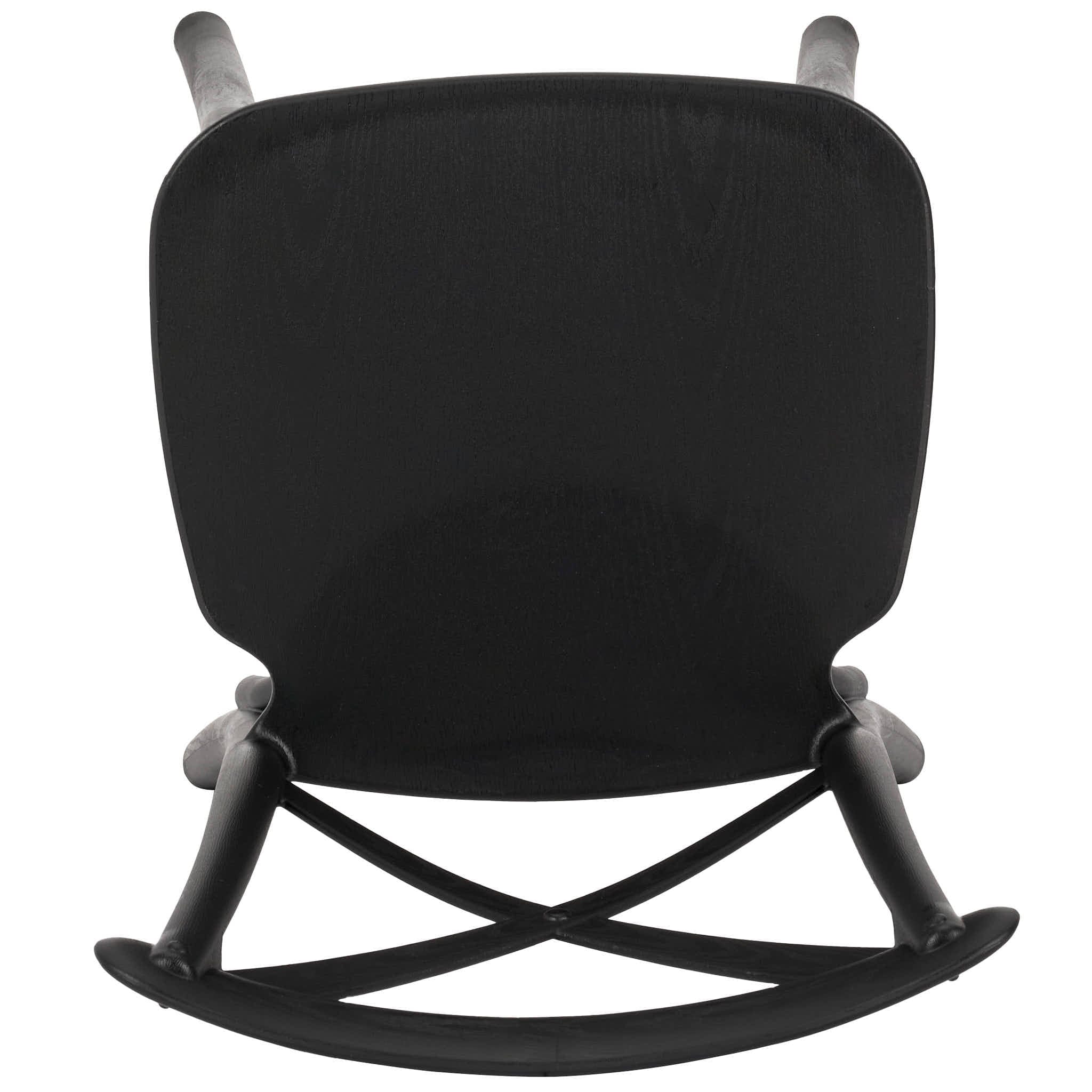 Chivari Kids Black ToughResin™ WoodGrain Cross Back Chair CXRB-KID-ZG-T