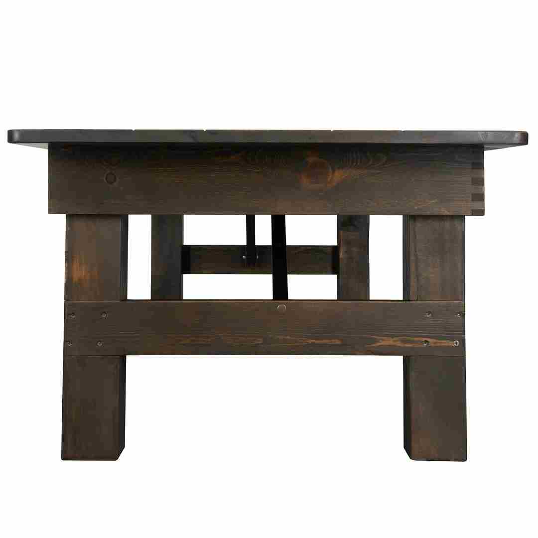 Chivari Kids 72″ x 30″ (6 Foot ) Fruitwood Rectangle Straight Leg Farm Table TFARMRT7230-FRTWOOD-SLGKID-AX-T