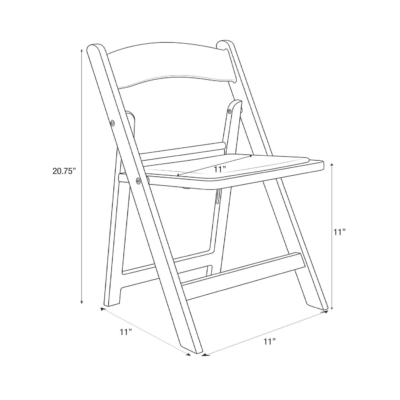 Chivari Kids White Resin Folding Chair CFRW-KID-AX-T