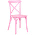 Chivari Kids Pink ToughResin™ Cross Back Chair CXRP-KID-ZG-T