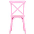 Chivari Kids Pink ToughResin™ Cross Back Chair CXRP-KID-ZG-T