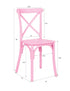 Chivari Kids Pink ToughResin™ Cross Back Chair CXRP-KID-ZG-T