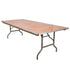 Chivari 72" x 30" (6 Foot) Rectangle Heavy Duty Natural Plywood Folding Banquet Table TPLYRT7230MG-KID-AX-T