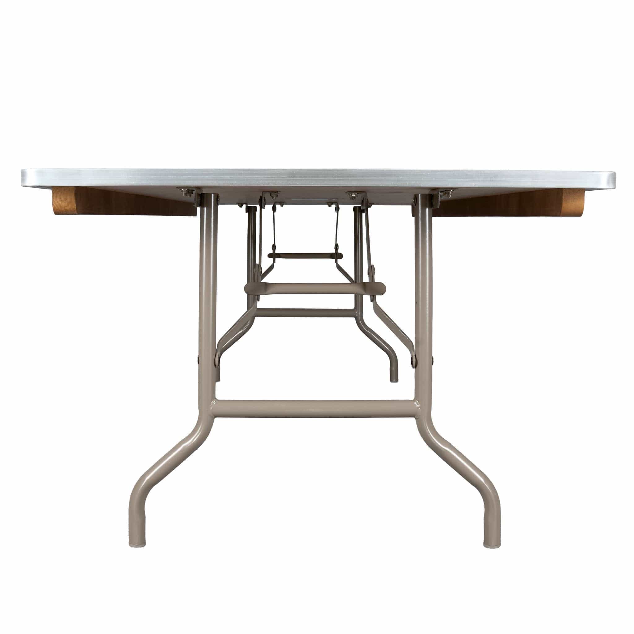Chivari 72" x 30" (6 Foot) Rectangle Heavy Duty Natural Plywood Folding Banquet Table TPLYRT7230MG-KID-AX-T
