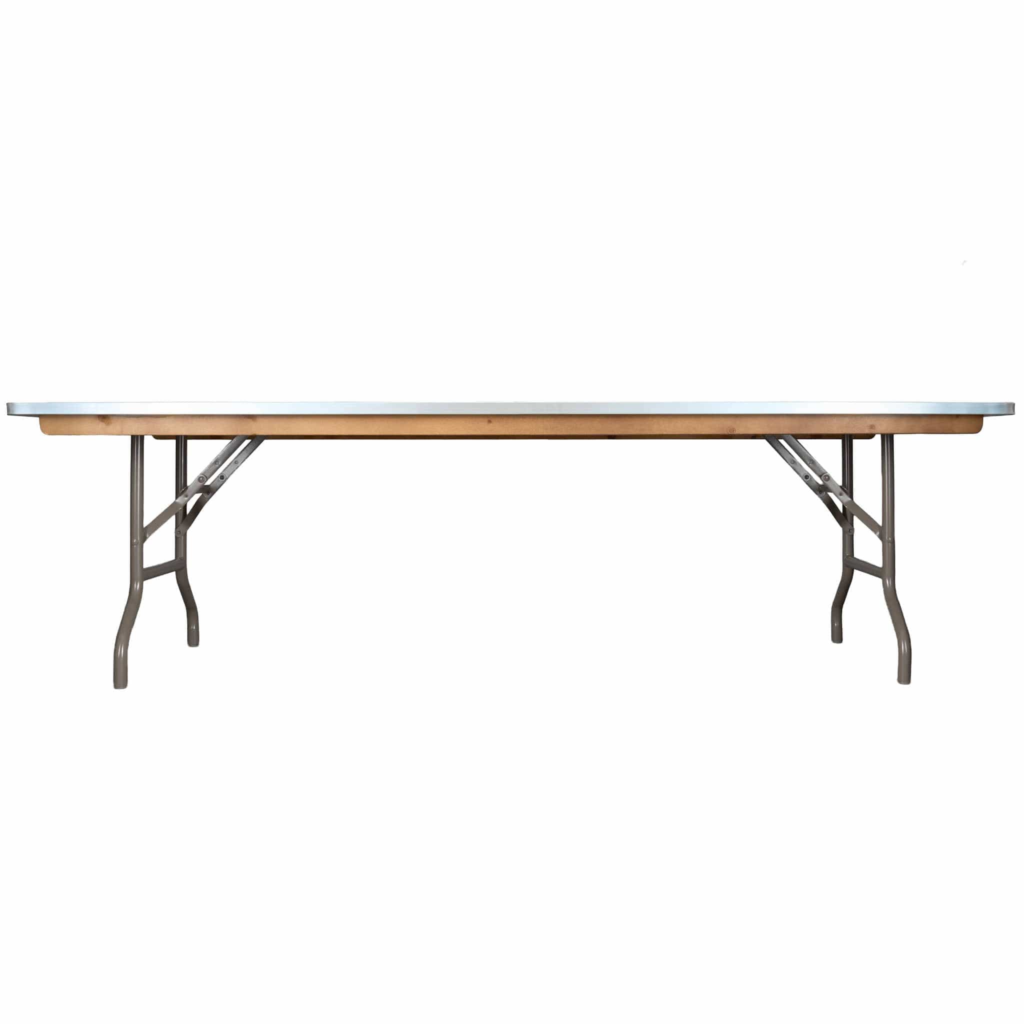 Chivari 72" x 30" (6 Foot) Rectangle Heavy Duty Natural Plywood Folding Banquet Table TPLYRT7230MG-KID-AX-T