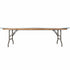 Chivari 72" x 30" (6 Foot) Rectangle Heavy Duty Natural Plywood Folding Banquet Table TPLYRT7230MG-KID-AX-T