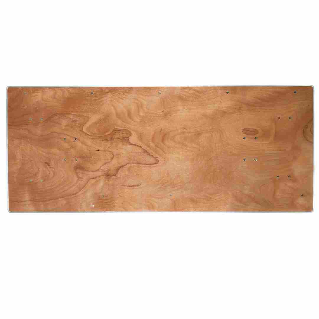 Chivari 72" x 30" (6 Foot) Rectangle Heavy Duty Natural Plywood Folding Banquet Table TPLYRT7230MG-KID-AX-T